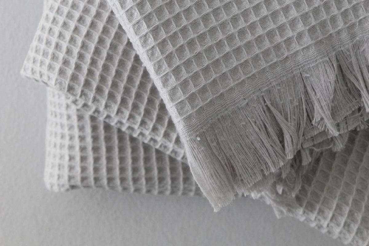 DUSCHTUCH 70/140 cm  - Hellgrau, Basics, Textil (70/140cm) - Bio:Vio