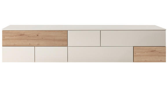 LOWBOARD  in 250/52/45 cm  - Silberfarben/Weiß, Design, Holzwerkstoff/Kunststoff (250/52/45cm) - Moderano