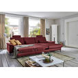 ECKSOFA  in Echtleder Rot  334/176 cm  - Rot/Schwarz, Design, Leder/Metall (334/176cm) - Dieter Knoll