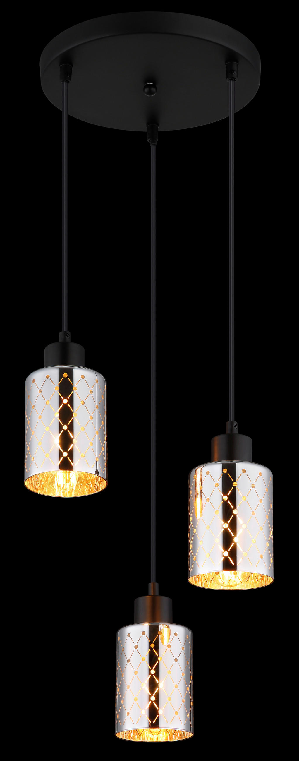HÄNGELEUCHTE 29/120 cm  - Klar/Chromfarben, Basics, Glas/Kunststoff (29/120cm) - Globo
