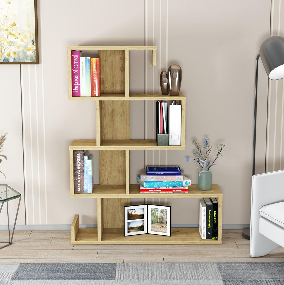 REGAL  80/103,8/23,8 cm Anthrazit, Eichefarben  - Eichefarben/Anthrazit, Design, Holzwerkstoff (80/103,8/23,8cm) - MID.YOU