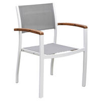 STAPELSESSEL in Holz, Metall, Textil Grau, Naturfarben, Weiß  - Naturfarben/Weiß, MODERN, Holz/Textil (59/85/56cm) - Gardenson