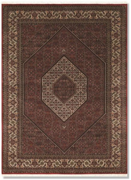 Cazaris Läufer Kamaro Bidjar Creme, Rot 80x200 cm