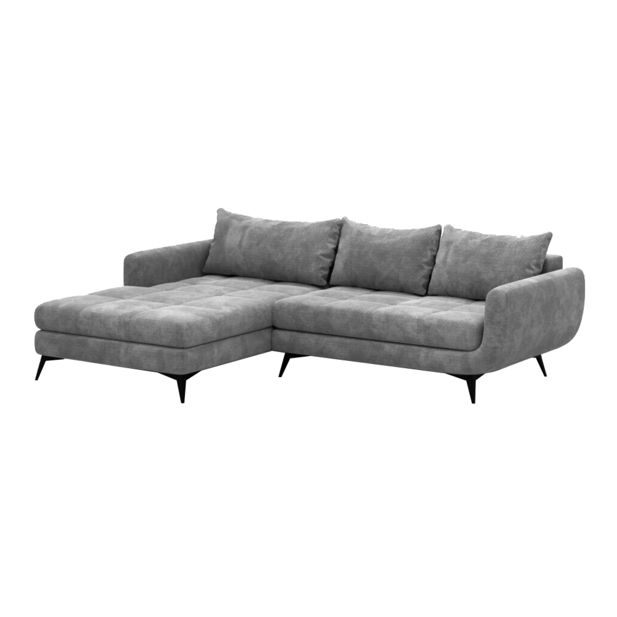 UGAONA GARNITURA bež  - bež/crna, Moderno, drvo (190/270/85cm) - Hom`in