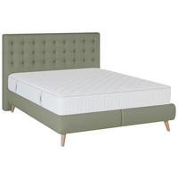 BOXSPRINGBETT 140/200 cm  in Grün  - Grün, Design, Holz/Textil (140/200cm) - Carryhome