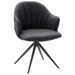 ARMLEHNSTUHL  in Echtleder pigmentiert  - Anthrazit, Design, Leder (57/84/44,5cm) - Emilio Belluti