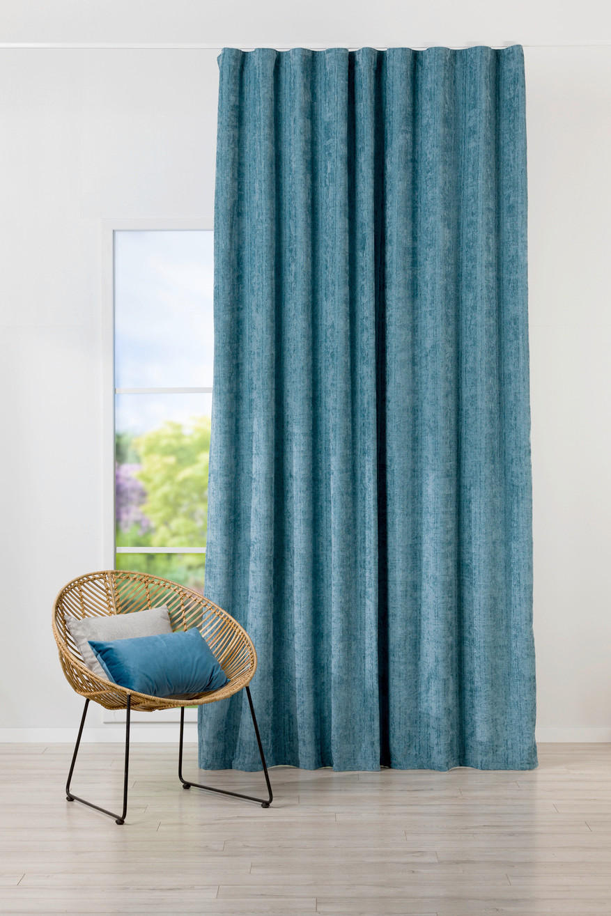 MATERIAL PERDELE șI DRAPERII black-out (nu permite trecerea luminii)  - turcoaz, Basics, textil (80/25/25cm)