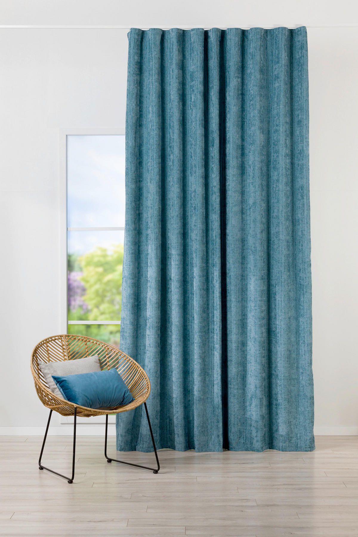 MATERIAL PERDELE șI DRAPERII black-out (nu permite trecerea luminii)  - turcoaz, Basics, textil (80/25/25cm)