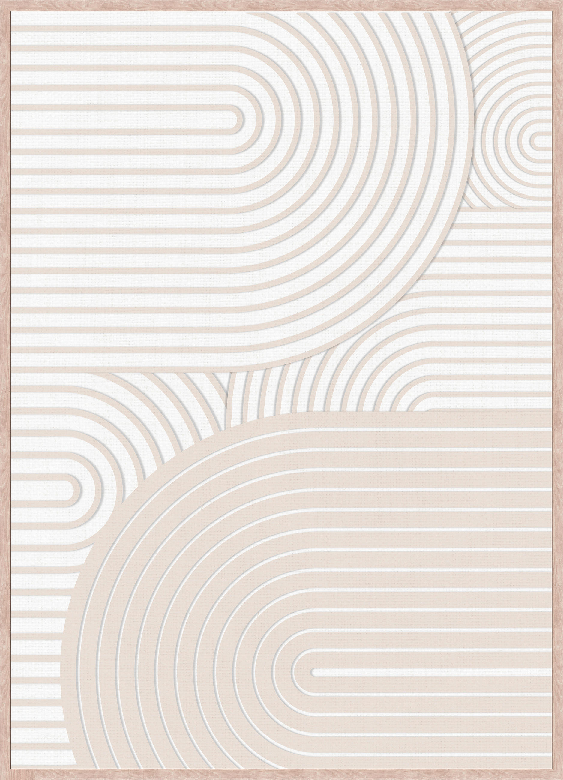 BILD Abstraktes  - Weiß/Naturfarben, Trend, Holzwerkstoff/Kunststoff (50/70cm) - Monee