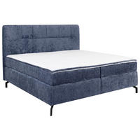 BOXSPRINGBETT 180/200 cm  in Blau  - Blau/Schwarz, Design, Textil/Metall (180/200cm) - Esposa