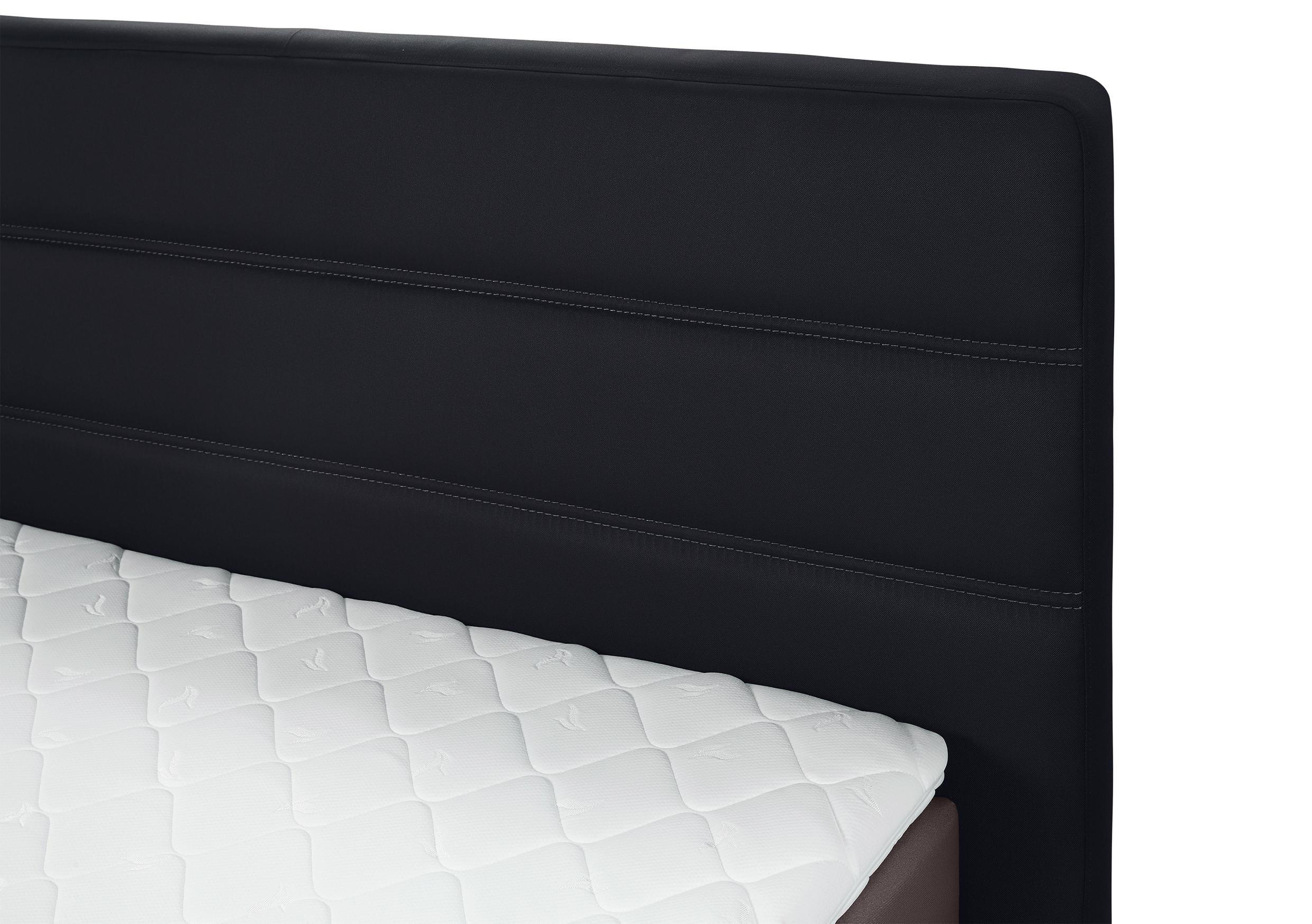 BOXSPRINGBETT 140 cm   x 200 cm   in Textil Anthrazit, Hellgrau - Anthrazit/Hellgrau, MODERN, Kunststoff/Textil (140/200cm) - CARRYHOME