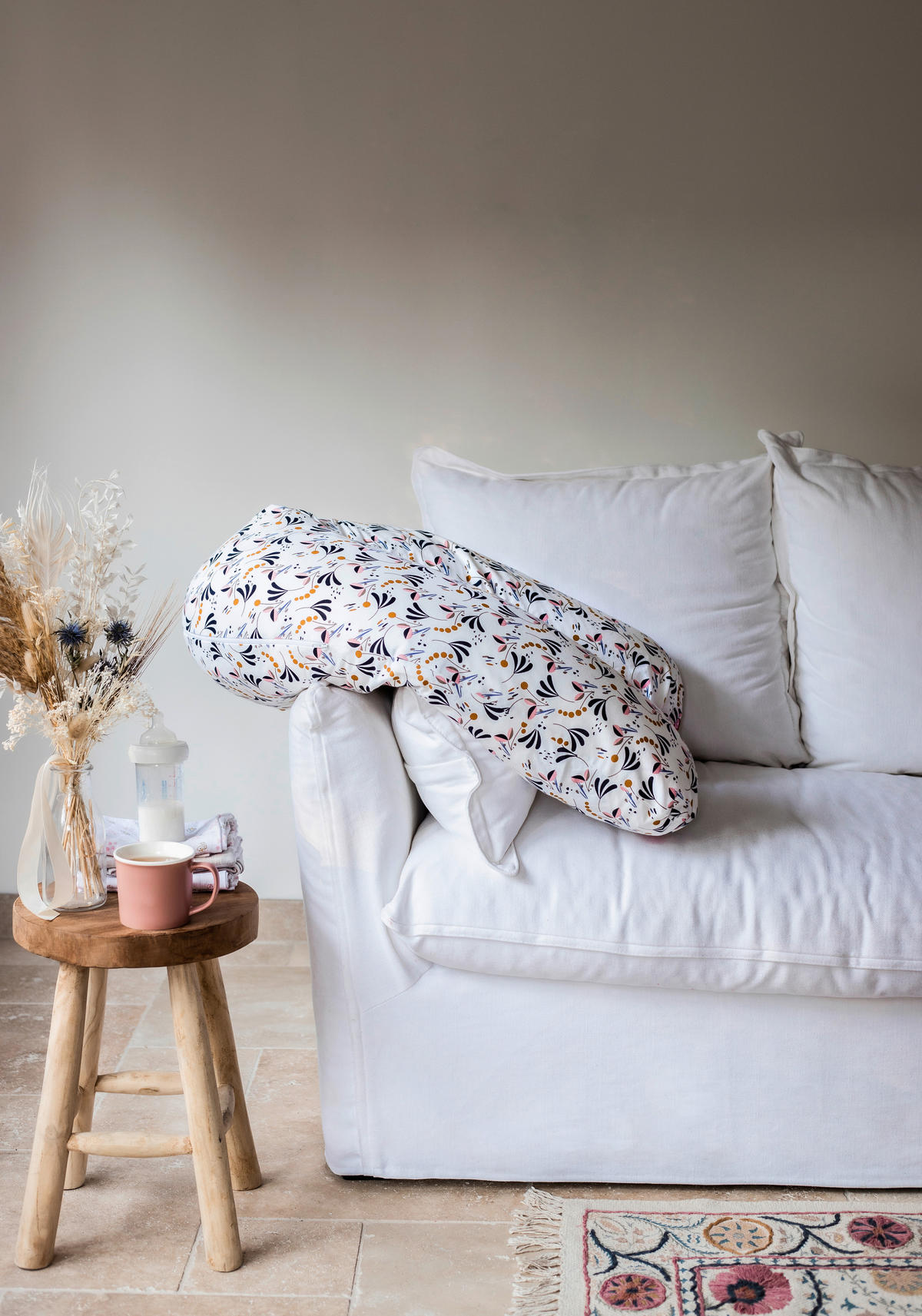 STILLKISSEN 170 cm Big Flopsy Fleur de Coton Howell White   - Weiß, KONVENTIONELL, Textil (170cm) - Beaba
