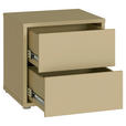 NACHTSCHRANK 50/48/42 cm  - Silberfarben/Hellgelb, Trend, Holzwerkstoff/Kunststoff (50/48/42cm) - Carryhome
