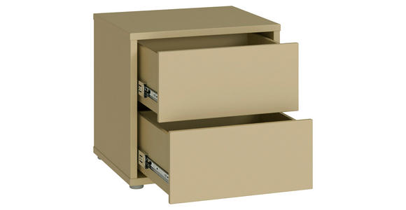 NACHTSCHRANK 50/48/42 cm  - Silberfarben/Hellgelb, Trend, Holzwerkstoff/Kunststoff (50/48/42cm) - Carryhome
