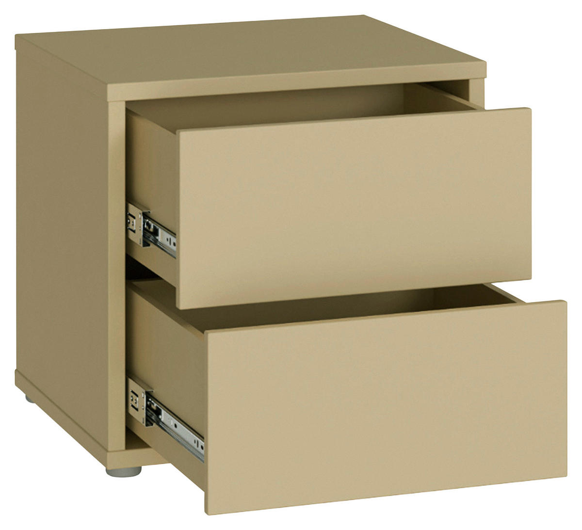 NACHTSCHRANK 50/48/42 cm  - Silberfarben/Hellgelb, Trend, Holzwerkstoff/Kunststoff (50/48/42cm) - Carryhome