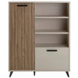 REGAL 110/140/36 cm Kaschmir - Kaschmir/Anthrazit, KONVENTIONELL, Holzwerkstoff/Kunststoff (110/140/36cm) - Xora