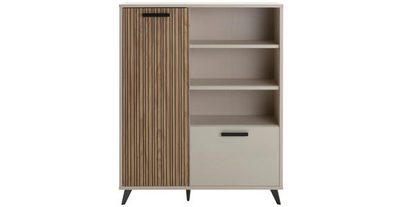REGAL 110/140/36 cm Kaschmir - Kaschmir/Anthrazit, KONVENTIONELL, Holzwerkstoff/Kunststoff (110/140/36cm) - Xora