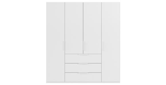 DREHTÜRENSCHRANK 201/223/61 cm,  in Weiß, 4-türig  - Weiß, Basics, Holzwerkstoff/Metall (201/223/61cm) - Novel