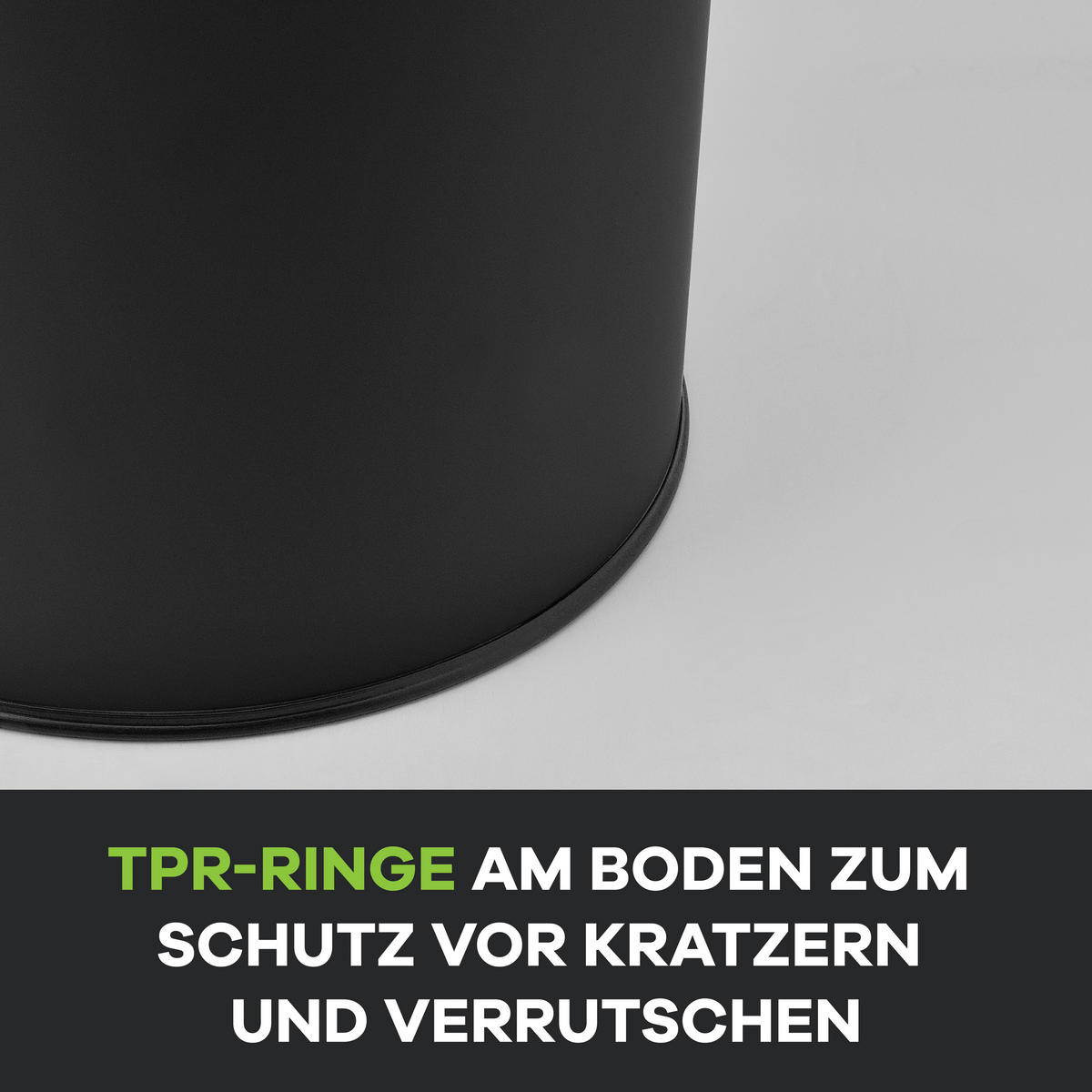ABFALLEIMER 50 L  - Schwarz, KONVENTIONELL, Metall (34/74cm) - P & B