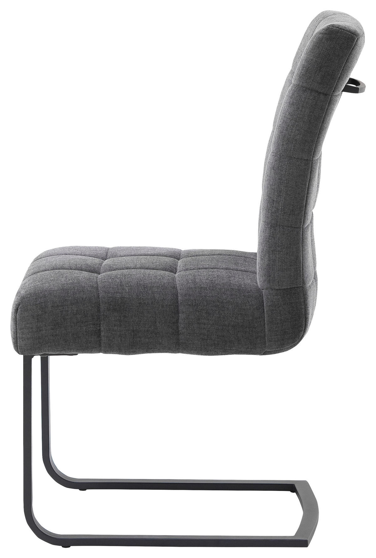 NIHAJNI STOL, kovina, tekstil temno siva  - temno siva/črna, Design, kovina/tekstil (47/96/63cm) - Venda