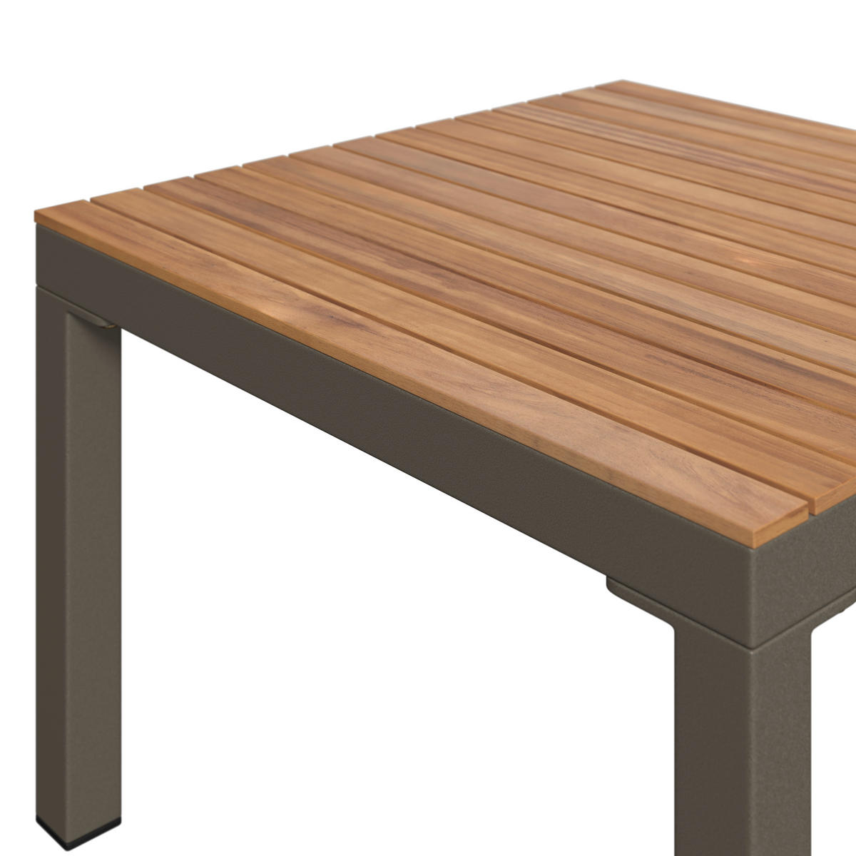 LOUNGEGARNITUR   57/35/57 cm Akazie vollmassiv Aluminium  - Beige/Beigebraun, MODERN, Holz/Textil (57/35/57cm) - Ambia Garden