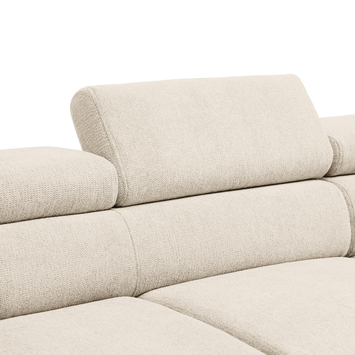 HÖRNSOFFA i vävt tyg beige  - beige/svart, Modern, metall/textil (257/198cm) - MID.YOU