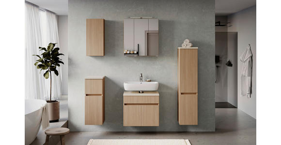 WASCHBECKENUNTERSCHRANK 60/54/35 cm  - Sandfarben/Eichefarben, KONVENTIONELL, Holzwerkstoff/Kunststoff (60/54/35cm) - Xora