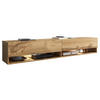 LOWBOARD Vera II  in 180/30/32 cm  - Eiche Wotan/Grau, LIFESTYLE, Holzwerkstoff/Kunststoff (180/30/32cm) - P & B