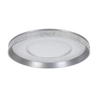 STROPNÍ LED SVÍTIDLO, 50/9 cm  - bílá/průhledné, Design, kov/plast (50/9cm) - Novel