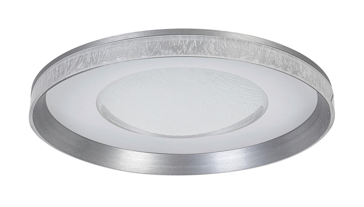 STROPNÍ LED SVÍTIDLO, 50/9 cm  - bílá/průhledné, Design, kov/plast (50/9cm) - Novel