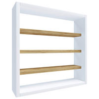 WANDREGAL 40/40/10 cm  - Honigeiche/Weiss, Design, Holzwerkstoff (40/40/10cm) - MID.YOU
