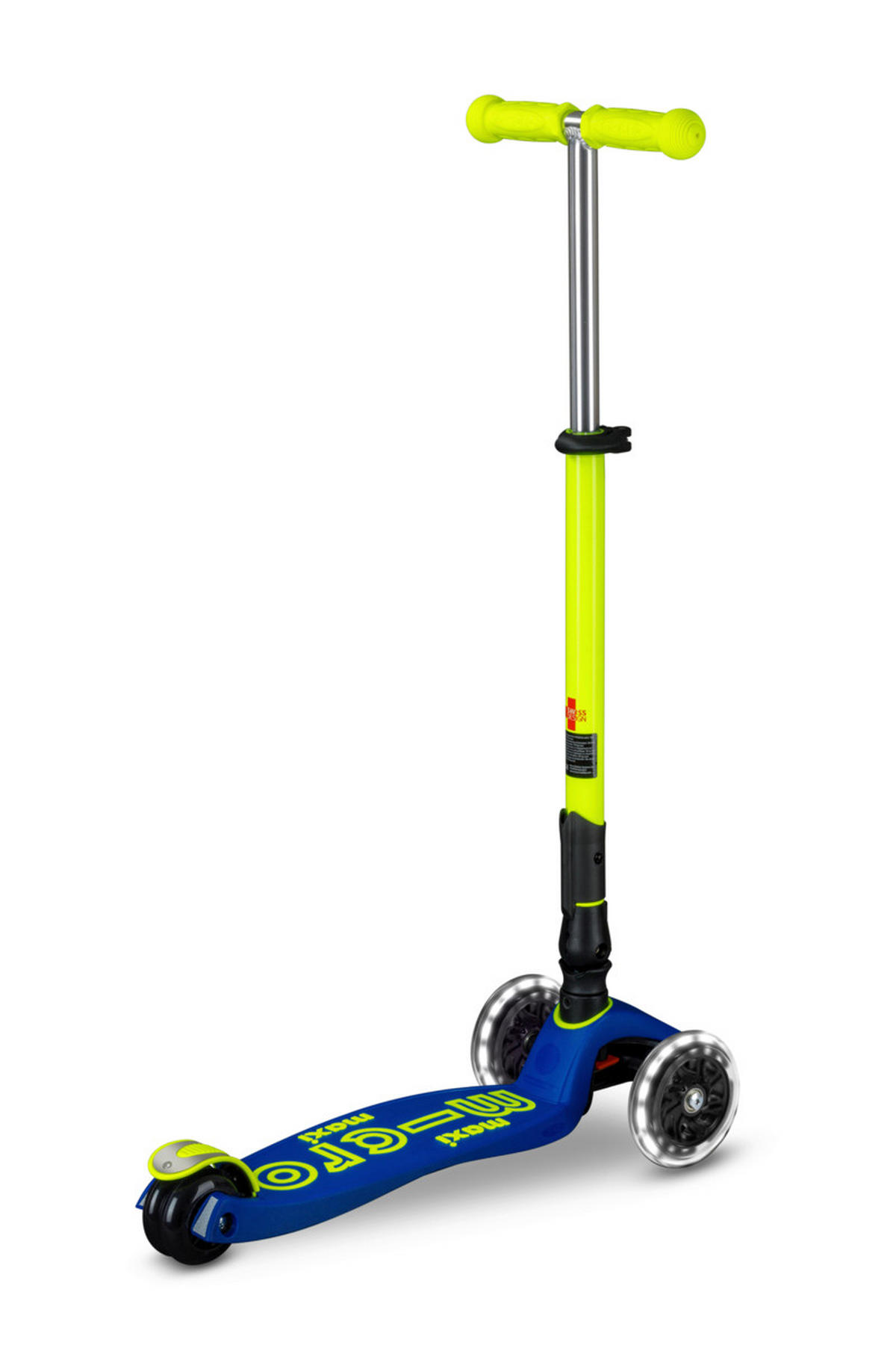KINDERSCOOTER Maxi Foldable  - Blau/Gelb, Basics, Kunststoff (57/26,5/67-91cm)