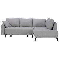 ECKSOFA Grau Webstoff  - Schwarz/Grau, Design, Textil/Metall (250/191cm) - Carryhome