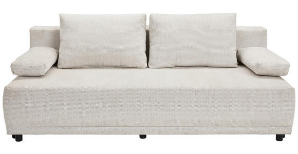 SCHLAFSOFA  in Chenille Greige  - Greige/Schwarz, KONVENTIONELL, Kunststoff/Textil (201/72/98cm) - Carryhome