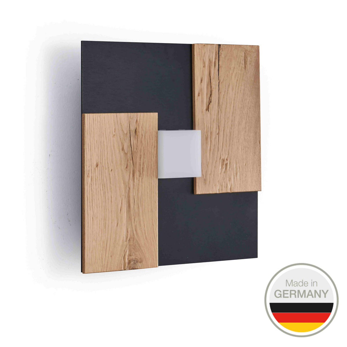 LED-WANDLEUCHTE 26/26/5 cm   - Wildeiche, Natur, Metall (26/26/5cm) - Ambiente