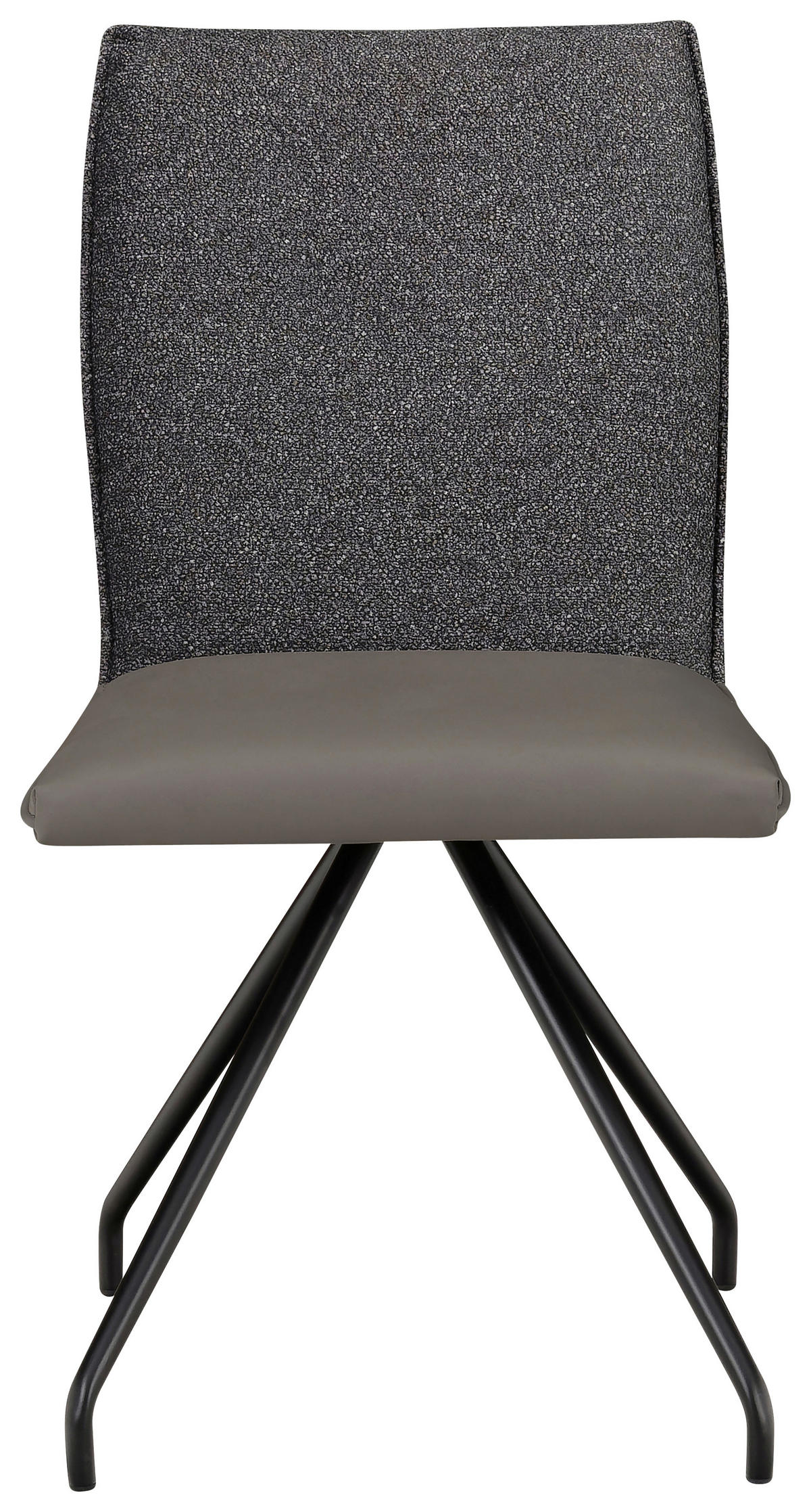 STUHL  in Stahl Webstoff, Mikrofaser Metall, Textil  - Anthrazit/Schwarz, Design, Textil/Metall (49/91/60cm) - Moderano