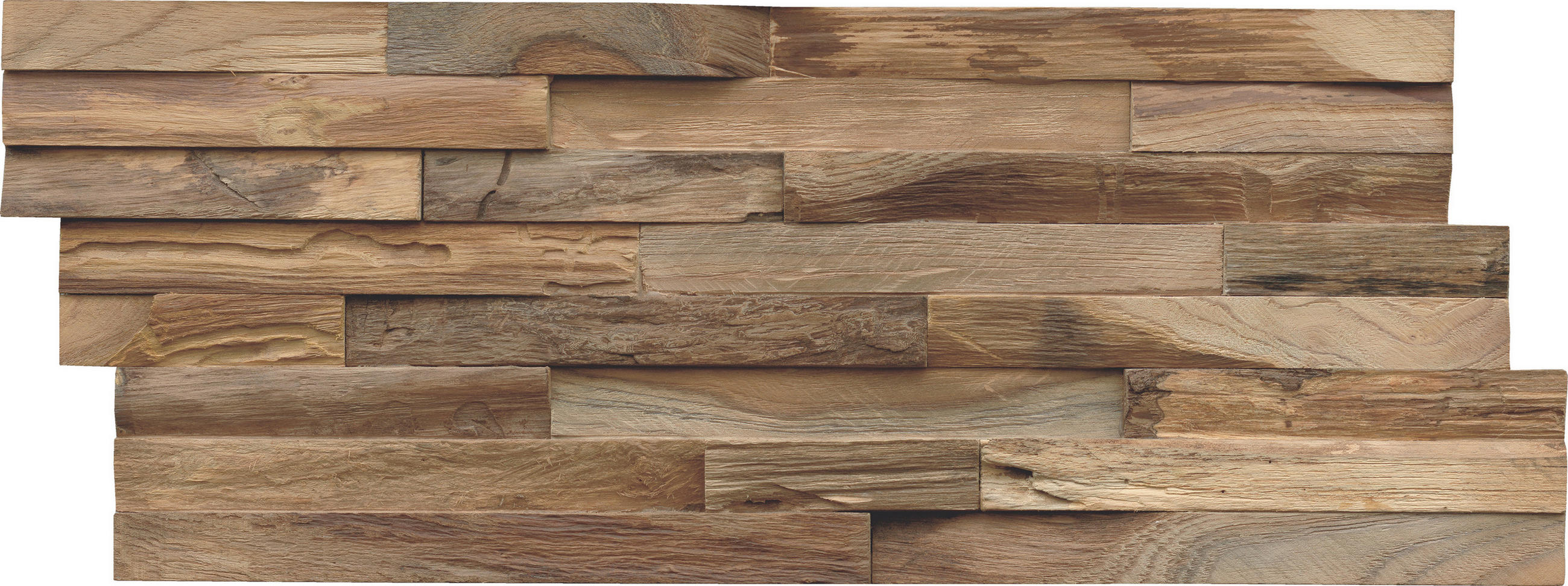 WANDVERKLEIDUNG 10 Stück  - Braun, Basics, Holz (50/20/2cm)