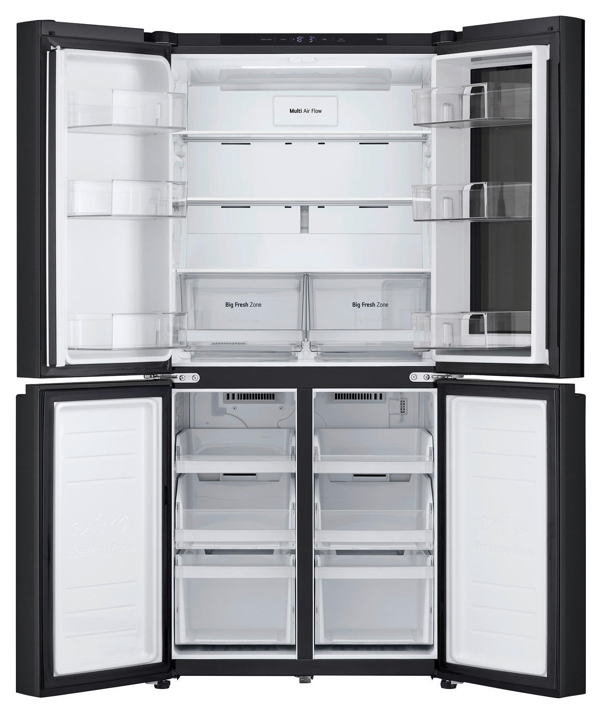 MULTI-DOOR 83.5/178.7/73 cm GMV860EPDE  - Schwarz, Trend, Glas/Kunststoff (83.5/178.7/73cm) - LG