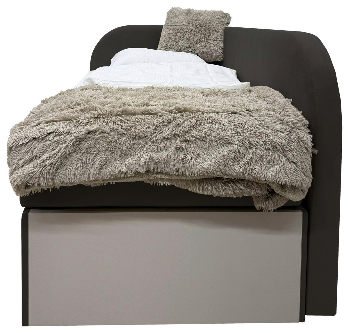 ČALOUNĚNÁ POSTEL, 90/200 cm černá - černá, Moderní, textil (90/200cm) - Livetastic