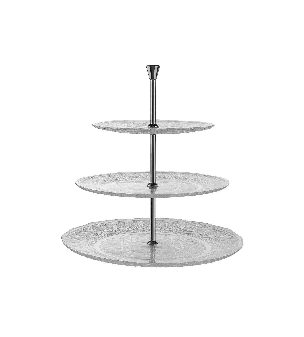 ETAGERE 3-stöckig - Transparent, Basics, Glas - Ambia Home