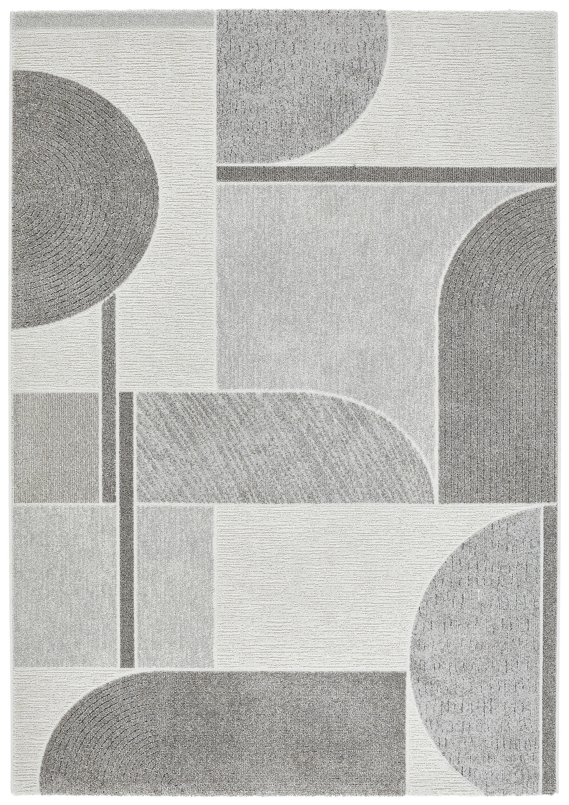 WEBTEPPICH 133/195 cm Valencia Grau, Hellgrau, Dunkelgrau  - Dunkelgrau/Hellgrau, Design, Textil (133/195cm) - Novel