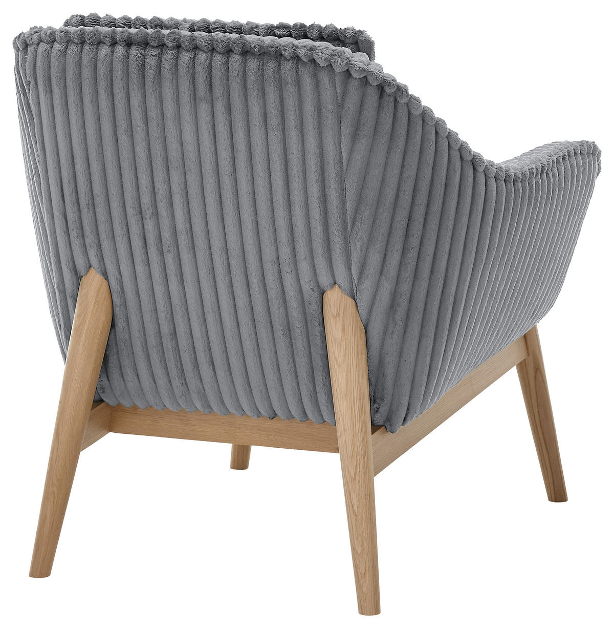 SESSEL in Cord Dunkelgrau  - Dunkelgrau/Naturfarben, KONVENTIONELL, Holz/Textil (77/90/85cm) - SetOne by Musterring