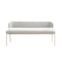 SITZBANK in Metall, Textil Greige  - Greige/Seidengrau, MODERN, Textil/Metall (163/80/56cm) - Schöner Wohnen