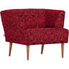 SESSEL in Flachgewebe Rot, Schwarz  - Rot/Schwarz, Design, Holz/Textil (85/71/80cm) - MID.YOU