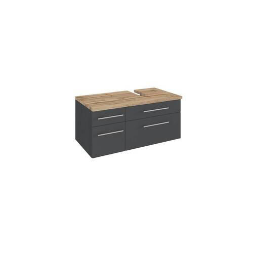 WASCHTISCHUNTERSCHRANK 90/41/47 cm  - Alufarben/Grau, KONVENTIONELL, Holzwerkstoff/Metall (90/41/47cm) - Xora