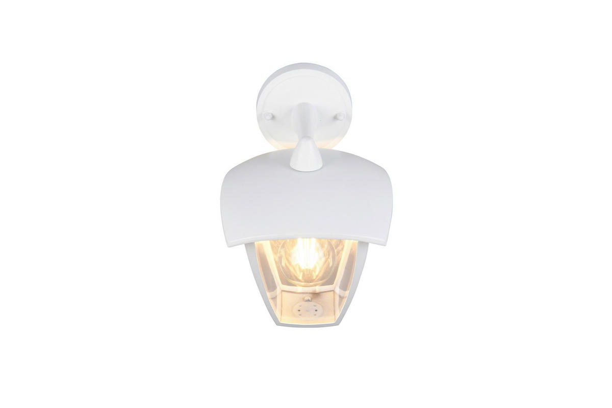 AUSSENWANDLEUCHTE Venta 17/24/20 cm  - Transparent/Weiß, KONVENTIONELL, Kunststoff/Metall (17/24/20cm) - Trio Leuchten