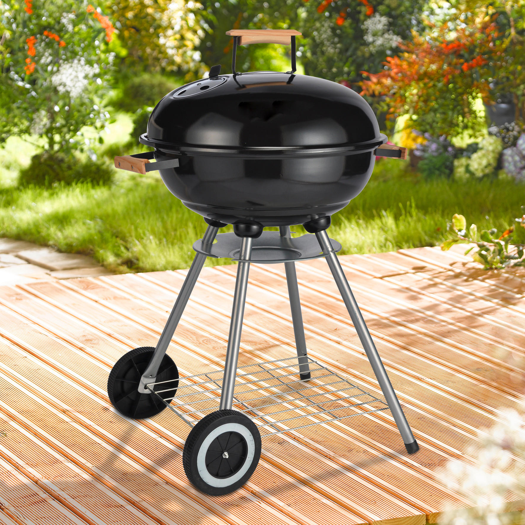 KLOTGRILL - svart, Basics, metall (46/79cm)