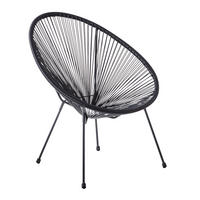 ZAHRADNÍ KŘESLO, kov, plast - černá, Design, kov/plast (72/88/77cm) - Ambia Garden