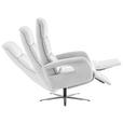 RELAXSESSEL in Leder Weiß  - Edelstahlfarben/Weiß, Design, Leder/Metall (76/119/86cm) - Dieter Knoll
