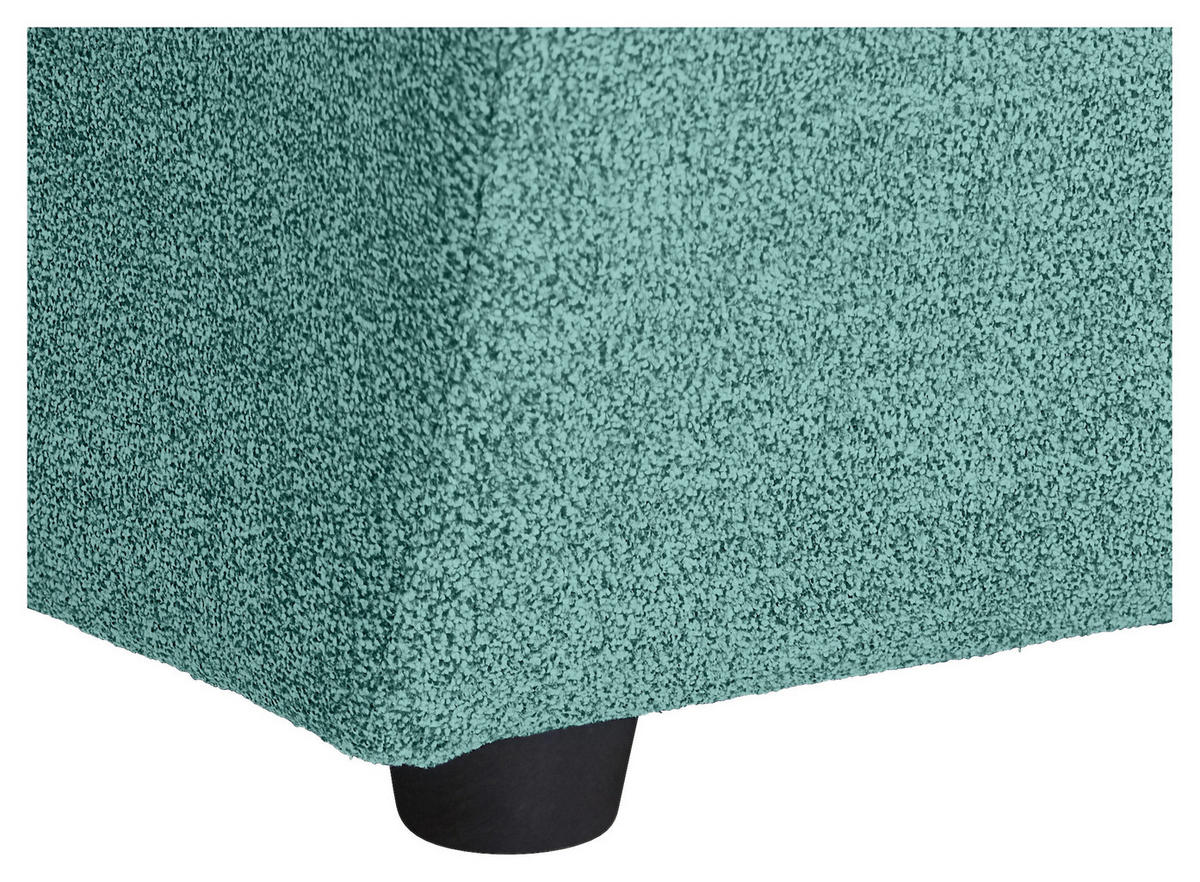 ECKSOFA in Webstoff Mintgrün  - Schwarz/Mintgrün, Konventionell, Kunststoff/Textil (235/158cm) - P & B